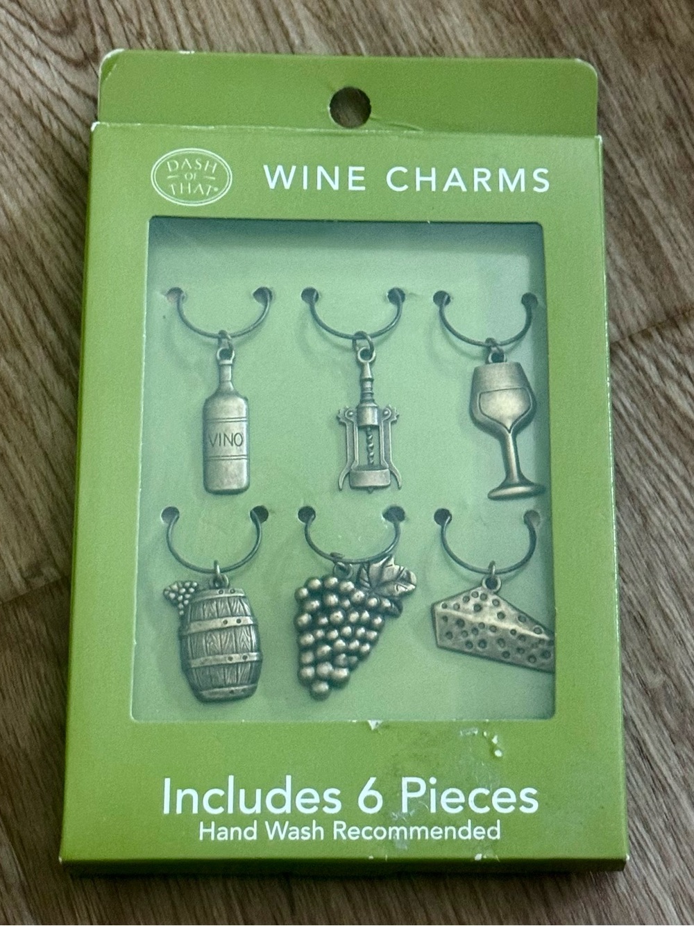 6 Wine glass charms from Dash of That NEW